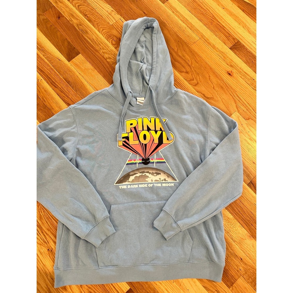 Pink Floyd Hoodie Women Large Blue Sweatshirt Rock Band Concert Tour Retro Tee - Picture 3 of 5